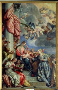 Het mystieke huwelijk van St. Catherine door Paolo Veronese